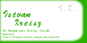 istvan kreisz business card